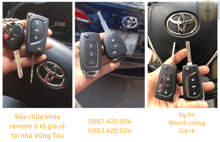 Sửa chữa khóa remote ô tô giá rẻ tại nhà Vũng Tàu 0963 420 024