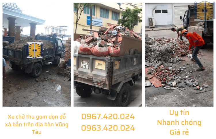 Xe chở thu gom dọn đổ xà bần trên địa bàn Vũng Tàu 0967420024