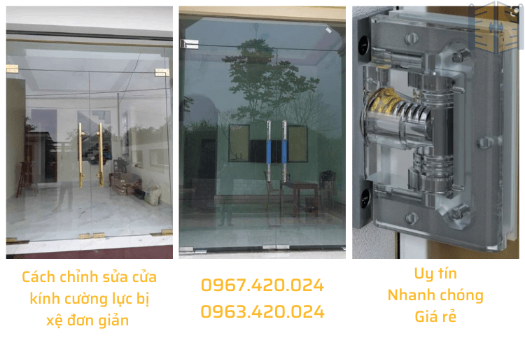 Cách chỉnh sửa cửa kính cường lực bị xệ đơn giản 0967420024