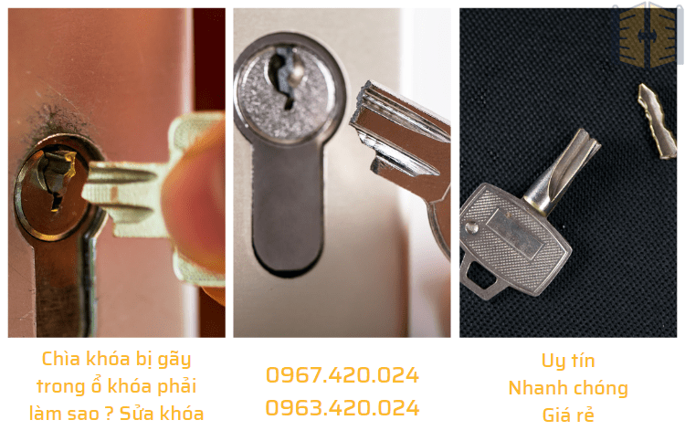 Chìa khóa bị gãy trong ổ khóa phải làm sao Sửa khóa 0967420024