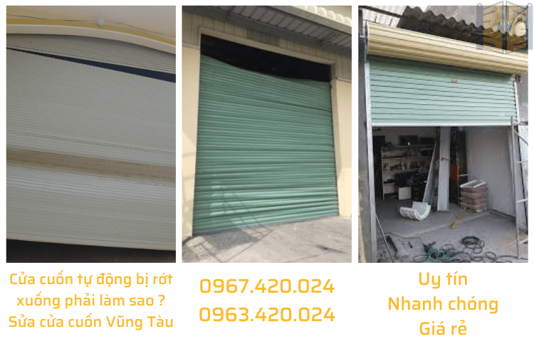 Cửa cuốn tự động bị rớt xuống phải làm sao ? Sửa cửa cuốn Vũng Tàu 0963 420 024