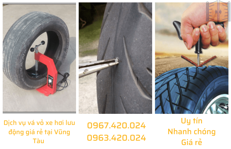 Dịch vụ vá vỏ xe hơi lưu động giá rẻ tại Vũng Tàu 0963 420 024