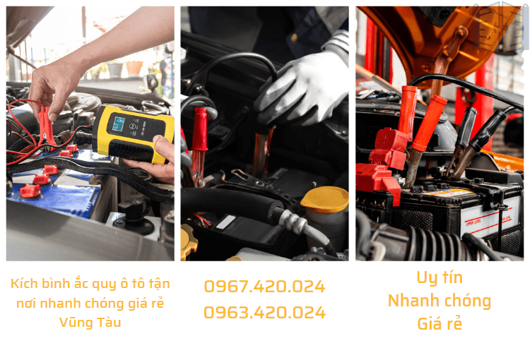 Kích bình ắc quy ô tô tận nơi nhanh chóng giá rẻ Vũng Tàu 0963 420 024