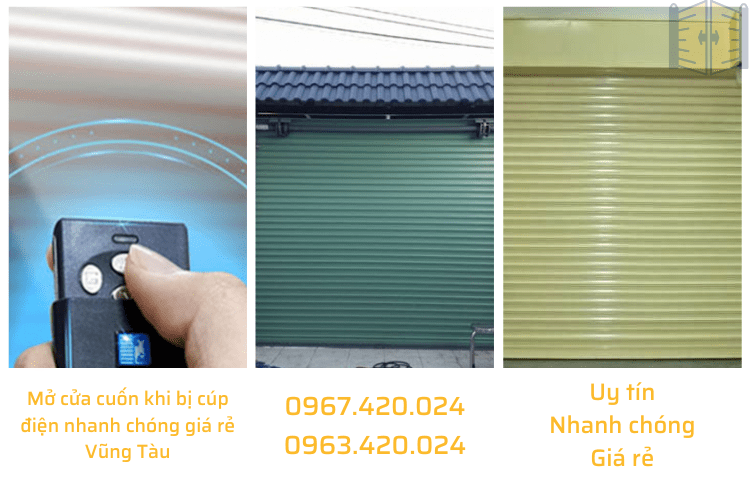Mở cửa cuốn khi bị cúp điện nhanh chóng giá rẻ Vũng Tàu 0963 420 024