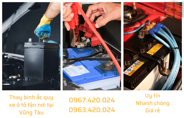 Thay bình ắc quy xe ô tô tận nơi tại Vũng Tàu 0963 420 024