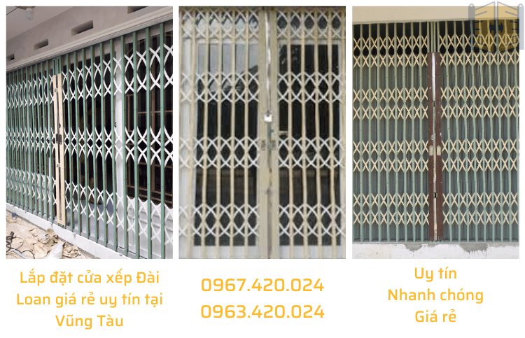 Lắp đặt cửa xếp Đài Loan giá rẻ uy tín tại Vũng Tàu 0967420024