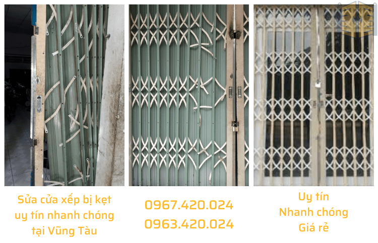 Sửa cửa xếp bị kẹt uy tín nhanh chóng tại Vũng Tàu 0963 420 024