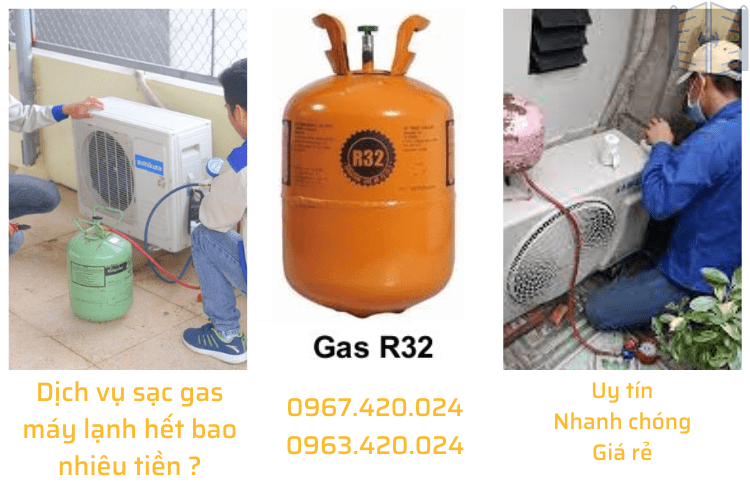 Dịch vụ sạc gas máy lạnh hết bao nhiêu tiền ? - LH: 0963 420 024