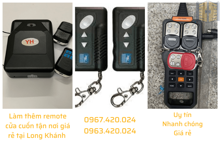 Làm thêm remote cửa cuốn tận nơi giá rẻ tại Long Khánh 0963 420 024