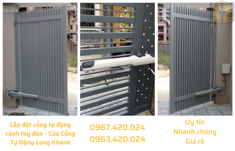 Lắp đặt cổng tự động cánh tay đòn - Cửa Cổng Tự Động Long Khánh 0963 420 024
